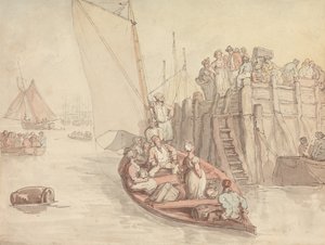 Un quai à Amsterdam (Version A) - Thomas Rowlandson